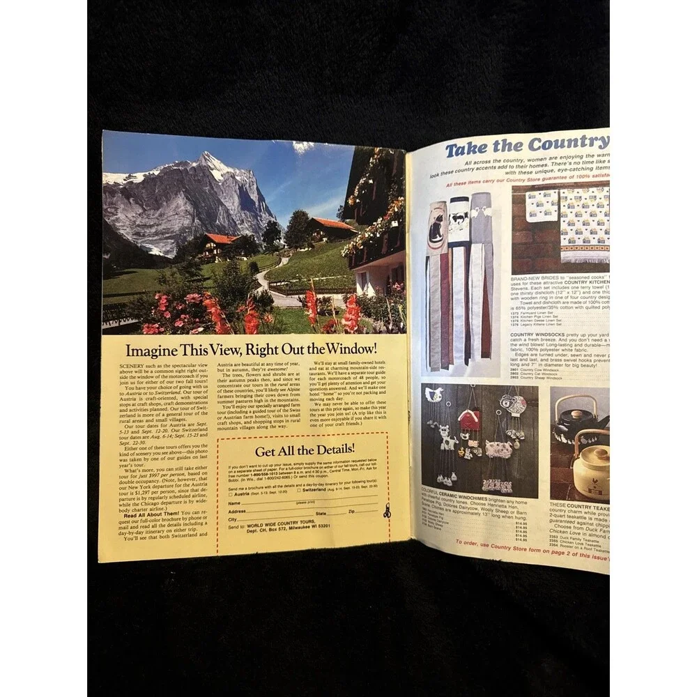 Vintage 1986 Country Handcrafts Bazaar Pattern Craft Magazine Full Size Patterns